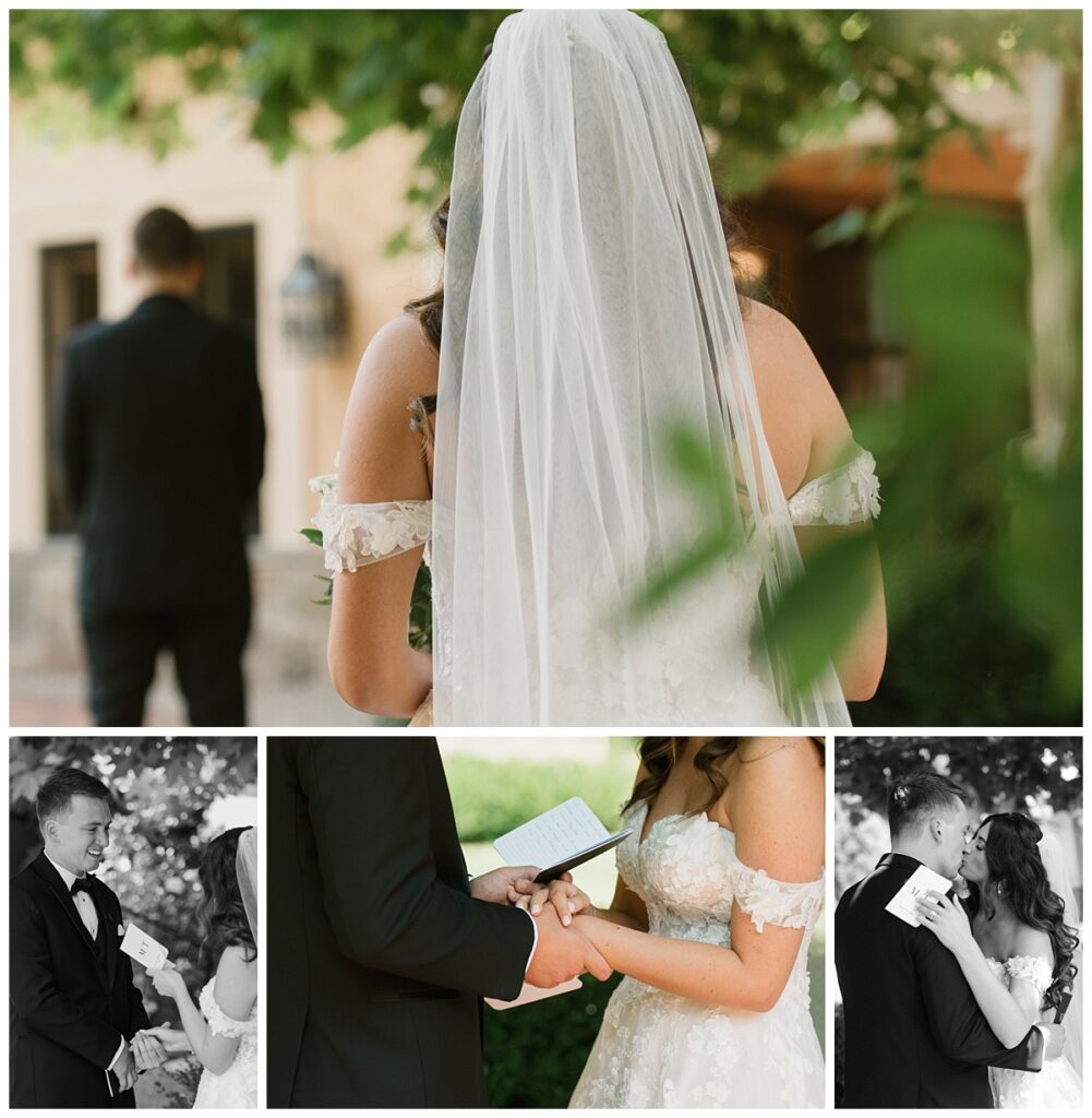 first look wedding groom bride emotional vows j.lynne photography