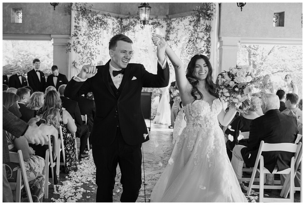 wedding ceremony celebration couple just married