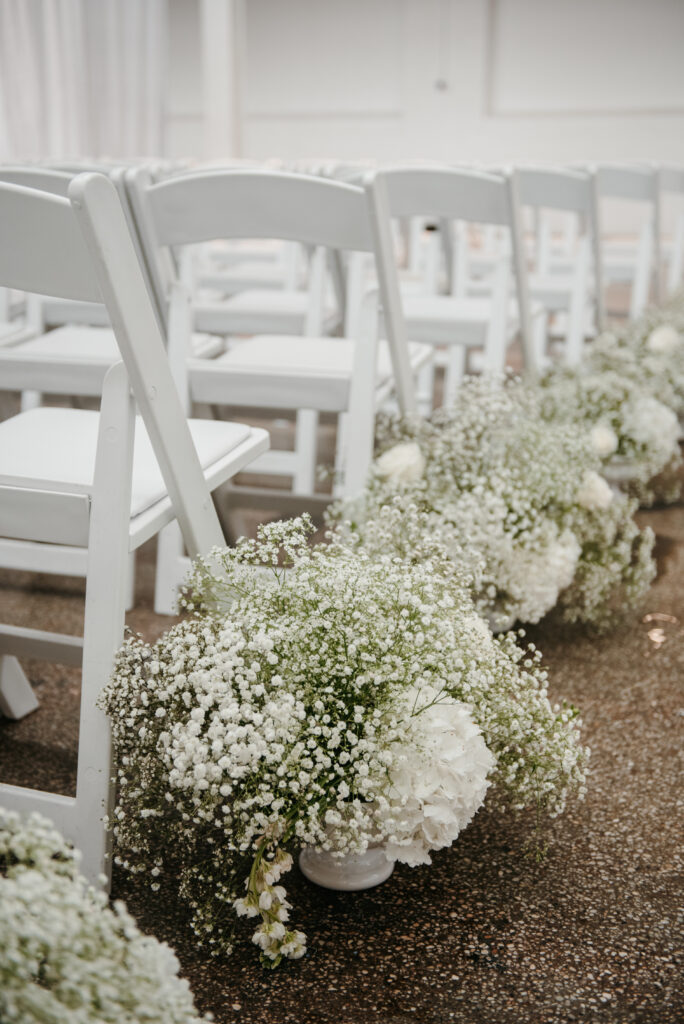 White black tie decor at wedding in Ohio | J. Lynne Photography
